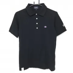 パーリーゲイツ 半袖ポロシャツ 黒 ロゴパープル フライングラビット メンズ 4(M) ゴルフウェア PEARLY GATES