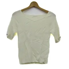フェルゥ ニット トップス 五分袖 リブ サマーセーター レディース 2サイズ クリーム Feroux 【中古】のサムネイル