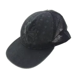 Chrome Hearts chクロスパッチ　ベースボールキャップ 黒/グレー Chrome Hearts†入手困難☆クロスパッチ CH Baseball Cap (CHROME