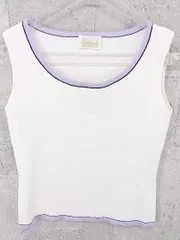 ◇ Harrods ハロッズ ノースリーブ Tシャツ　カットソー ホワイト　パープル　ブラック * 1002800170548 【中古】 【1002800170548】のサムネイル