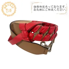 FENDIフェンディ ストラップユー リボン ショルダーストラップ レッド レディース