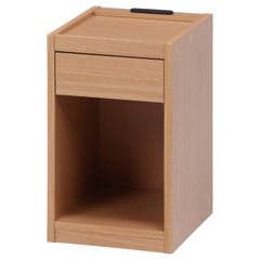 関家具 サイドテーブル アマンドII（オーク） ／引き出し・コンセント
