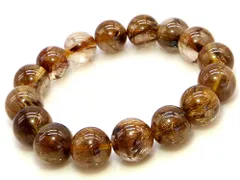 タイガールチル ルチルクォーツ ブレスレット 12mm パワーストーン ブレスレット メンズ レディース 天然石 数珠