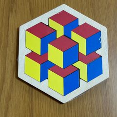 知育玩具　パズル　タングラム　幾何学　木製　モンテッソーリ　おもちゃ　カラフル