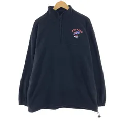 NFL TEAM APPAREL ハーフジップ フリースプルオーバー メンズXL /eaa359111ネイビー系紺色レッド系赤色柄