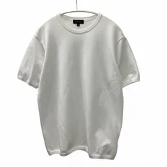 バーニーズニューヨーク BARNEYS NEW YORK 美品 近年 ニットカットソー Tシャツ 半袖 L 白 ホワイト 0709のサムネイル