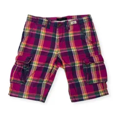 TOMMY HILFIGER トミーヒルフィガー マドラスチェック柄 カーゴ ハーフパンツ ショートパンツ サイズ 30 /メンズ