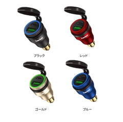 【kaedear公式( カエディア )】 バイク usb 電源 防水 スマホ 充電 電圧 シガーソケット 2口 急速 QC3.0 オートバイ 輸入車 欧州 DIN ソケット KDR-B8