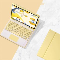 【人気商品】Bluetoothキーボードケース 2022 脱着式 Air5 2020/iPad ペン収納 iPadAir4 タッチパッド搭載 お洒落 M2）キーボードケース 可愛い 2025/2024（M3 11インチ 軽量 iPadAir 適用 薄型，黄 人