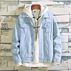 [XL]メンズ  服  シンプル ファッション オシャレ 大人 かっこいい 大きいサイズ ストリート 紳士服 デニムジャケット 春秋 コート トップス カジュアル ジャケット