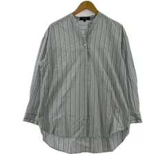 UNTITLED アンタイトル   ストライプカットソー size2/グレー×ブラウン×ホワイト