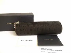 ブルガリ BVLGARI ロゴマニア キャンバス パラディウムプレーテッド 金具 ペンケース ポーチ 小物入れ メンズ レディース 【未使用保管品】