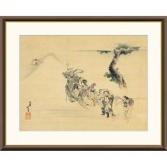 復刻木版浮世絵 葛飾北斎『七福神宝船』額装なし - メルカリ