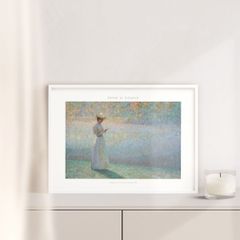 【A2】アンリ・ル・シダネル 風景の中で読書する女性 アートポスター 名画 インテリア おしゃれ BROOMIN AP213