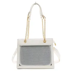 【迅速発送】ハルジオ 痛バッグ ショルダー 痛バ 小さめ 痛バック トート ミニ 2WAY トートバッグ ショルダーバッグ ハンドバッグ チェーン 高級 黒 白 ブラック ホワイト かわいい おしゃれ 推し活バッグ 人気 いたばっく いたば 推し活 バッグ バ