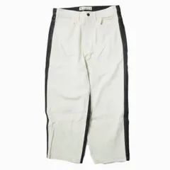 MARNI マルニ イタリア製 バイカラーサルエルデニムパンツ M05LA0003 31 OFF WHITE/INDIGO ボタンフライ ジーンズ 前後切り替え ワイド テーパード ボトムス g8261