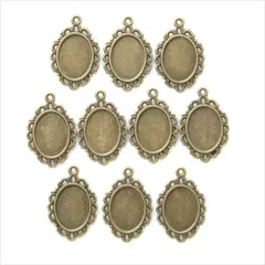 ミール皿【a34 アンティーク】10個セット 楕円 オーバル 型枠 モールド UVライト ストラップ キーホルダー チャーム クレイ ネックレス ペンダント ハンドメイドアクセサリーパーツ