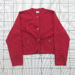 ◇ ⊇ Ｋ1992 組曲 シンプル系 長袖 カーディガン サイズ表記なし レッド系 レディース E  【1508250011283】