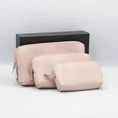 美品 箱付き フルラ ポーチ 3個セット ピンク系カラー レディース KRK 2000000 NSK