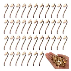 ポニーフック パーツ ゴールド 50個 KC金 丸皿 10mm 台座付き 差し込み式 ピン ヘアアクセサリー ヘアピン ヘアクリップ 金具 髪留め 髪飾り アクセサリー ハンドメイド パーツ BD4192