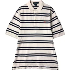 古着 ラルフローレン Ralph Lauren POLO by Ralph Lauren 半袖 ボーダー ポロシャツ メンズL相当/eaa580576