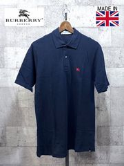 最終値下げ　正規 21SS 美品　BURBERRY ネイビー ポロシャツ M BURBERRY ネイビー ポロシャツ M - メルカリ