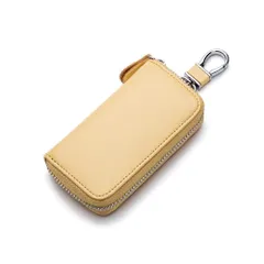 2つ内側ポケット 6連 車キーケース カード入れ スマートキーケース カードキーケース カラビナ付き 本革 レディース 大容量 メンズ キーケース プレゼント [YuHaru]