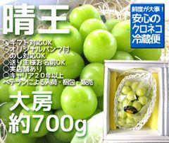 【冷蔵便】岡山産　シャインマスカット　晴王　1房　約700ｇ