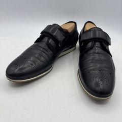 グッチ GUCCI シューズ レザー 革靴 メンズ メダリオン パンチング/ベルクロ 黒 8