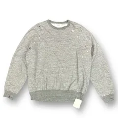 定価42900円 UNUSED 22AW US2268 Damaged crewneck sweatshirt ダメージ加工 クルーネック スウェット トレーナー アンユーズド  グレー 2  73206A3のサムネイル