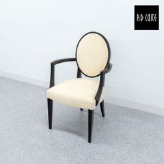 【中古品】AD CORE エーディコア 007M-MODEL ダイニング アーム チェア ファブリック クリーム 定価17万【2】