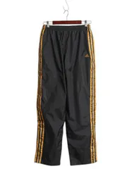 【お得なクーポン配布中!】 90s アディダス 3ライン ナイロン パンツ メンズ M オールド イージーパンツ トラックパンツ メッシュ ライナー付き トレーニング ブラック