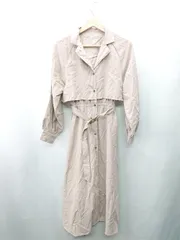 ◇ ◎ ⊇ rps アールピーエス 長袖 ロング ワンピース サイズF ブラウン系 レディース E  【1409240006336】