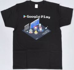[중고] T셔츠 집합 콜라보레이션 T셔츠 블랙 L사이즈 [몬스터 스트라이크] Google Play 대감사제 2024 다이아몬드·플래티넘 회원 한정 선물 캠페인 당선품