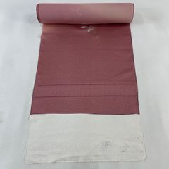 反物 秀品 付下げ 枝花 金彩 ぼかし ピンク 正絹 【中古】