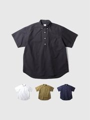 HOUSTON ヒューストン シャツ メンズ レディース シンプル おしゃれ かっこいい OXFORD B/D S/S PULLOVER SHIRT オックスフォード ボタン ダウン 半袖 プルオーバー シャツ 生地染め ゆったり 大きいサイズ 41135
