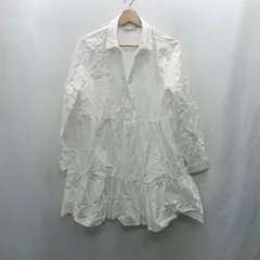 ◇ ⊂ ZARA ザラ 無地 長袖 チュニック サイズ30 ホワイト レディース E  【1501230004299】