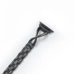 ☆ ブラック ☆ S(38/40/41mm) ☆ アップルウォッチバンド ayy06 アップルウォッチ バンド レディース アップルウォッチバンド ステンレス 女性 おしゃれ かわいい 着せ替え 付け替え AppleWatch チェーン 細い ストーン