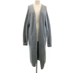 未使用 アイテムズアーバンリサーチ 長袖 フェザーヤーンロング ニットカーディガン One グレー系 ITEMS URBAN RESEARCH タグ付き レディース