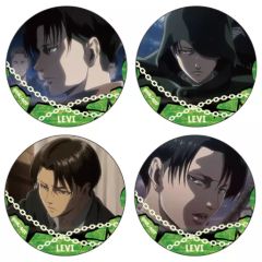 [Used] Badge/Pin Set of 4 Levi Favorite Character Pin Badges Attack Titan"