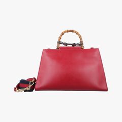 グッチGucciニムフェア バンブー ウェブ レッド レザー 453764 G022879795