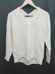 ◇ JOURNAL STANDARD ジャーナルスタンダード Vネック 無地 長袖 ニット セーター サイズF アイボリー レディース P  【1403180008528】