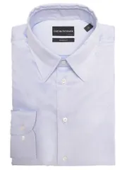 エンポリオアルマーニ EMPORIO ARMANI 無地 長袖 ドレスシャツ EA0194TE10156 サックス