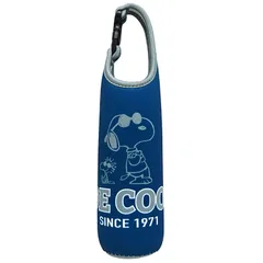  スヌーピー ペットボトルカバー ボトルカバー 水筒ケース ジョー・クール ネイビー 