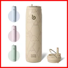 【即発送】保温保冷 ステンレスボトル 真空断熱 ストロー飲み おしゃれ 持ち手付き 1リットル 漏れ防止 広口 水筒 1000ml スポーツボトル 男の子 BOTTLE 女の子 大人 子供 BOTTLE 水分補給 マウンテンヘイズ