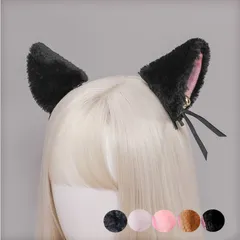 ★売れ筋★クリップ 猫耳 カチューシャ けもみみ コスプレ小物 【9054】  セット内容：耳クリップ（2個1セッ おすすめ おしゃれ　人気 上品 9054