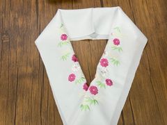 刺繍のはんえり 【77954－2楽】洗える　白地　白　丹後刺繍　日本　刺繍　新品　刺繍　半襟　半衿