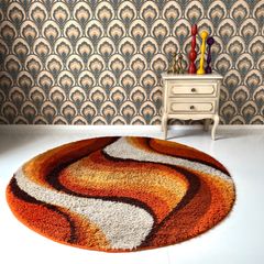 DESSO 150cm 60s 70s ヴィンテージラグ ミッドセンチュリー サークル