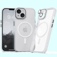 【在庫処分】Case. Strong Series Magnetic Compatible 14 with Magsafe iPhone Camera Lens Full for Cover Case miak (14 Translucent)
