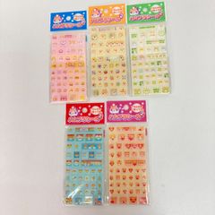 M0828G 平成　レトロ　タイルシール　超レア　希少　デッドストック　ハムスター　当時物　未開封　未使用　長期保管品　シール交換　ハムプラシール　5個セット